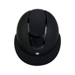 Equestro casco equestro modello eclipse plain mat wide visor (3 padding) new om. - Colore BLACK/BLACK