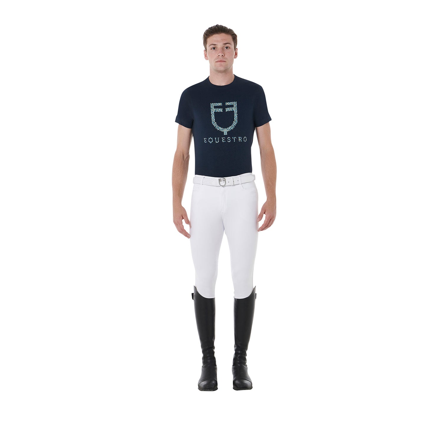 Equestro pantaloni equestro uomo modello aria full grip - Colore WHITE