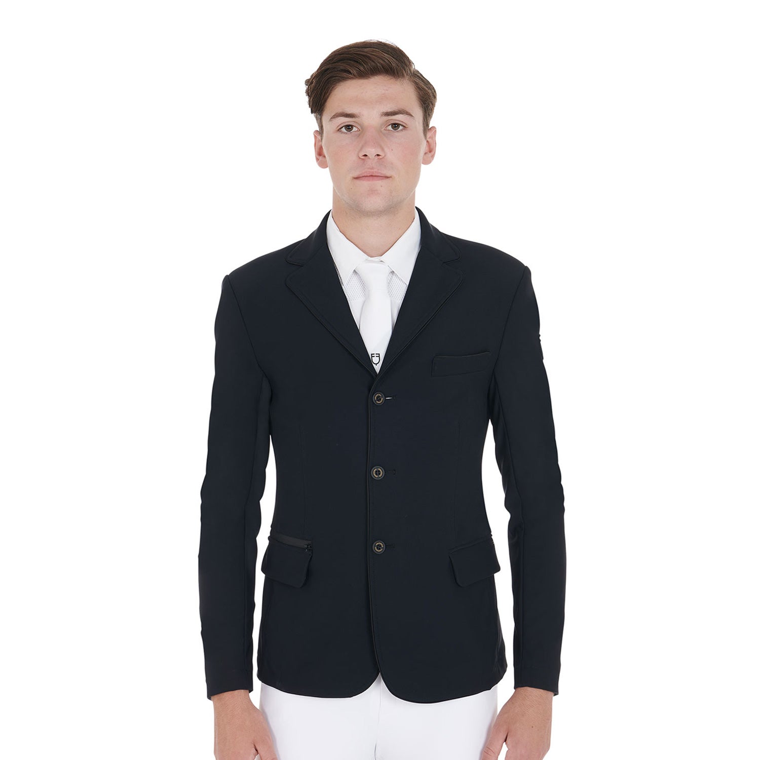 Equestro technical man competition riding jacket tecno stretch - neutra