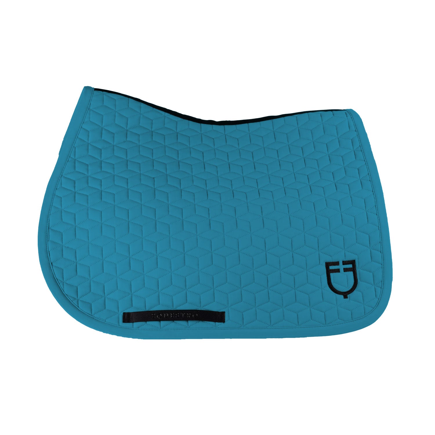 Equestro cube quilting jumping saddle pad - Colore PETROL (548C)