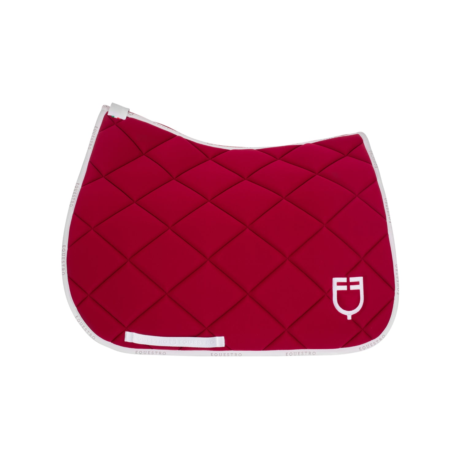 Equestro sottosella da dressage modello gp con logo - Colore WINE/WHITE