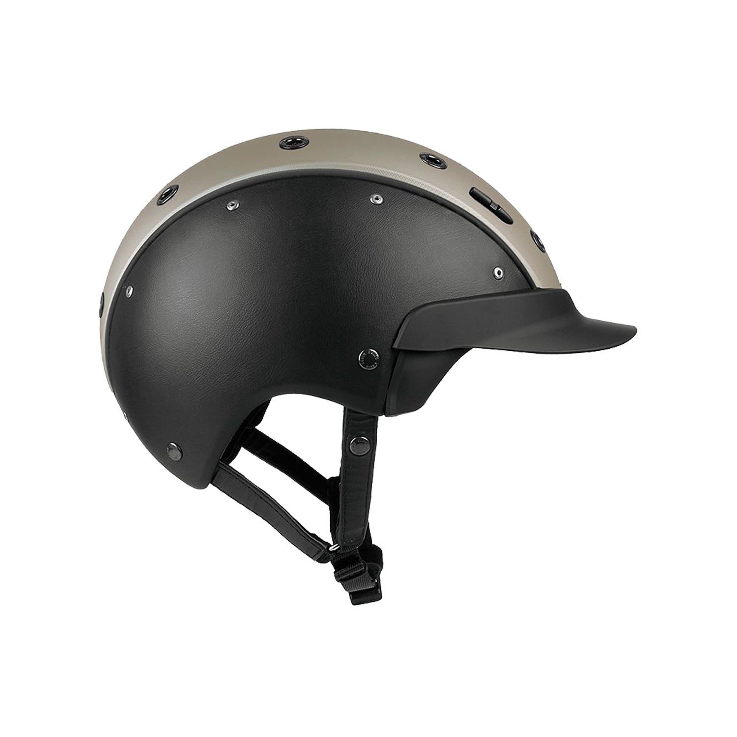 Casco cap casco master 6 pelle laterale e scamosciato al centro - Colore BLACK/TITANIUM