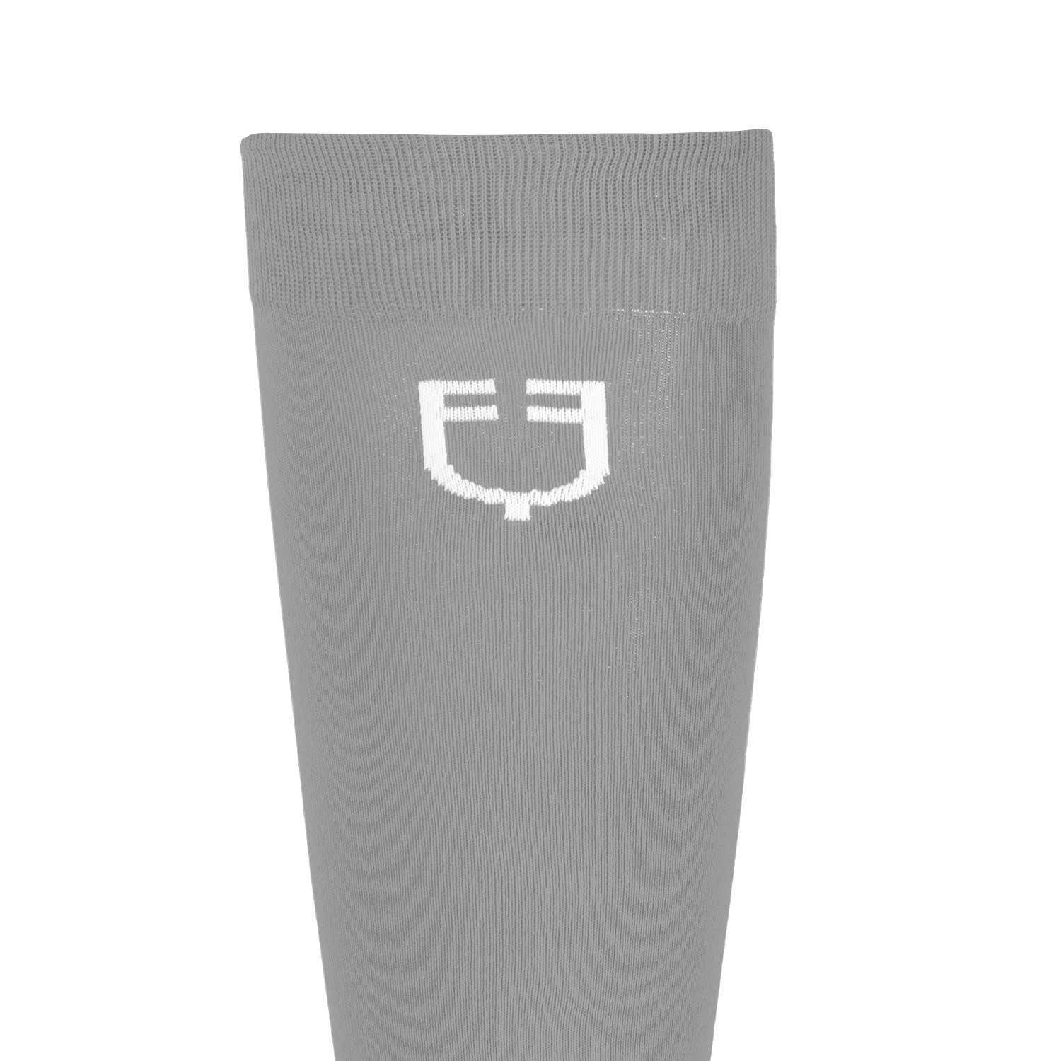 Equestro unisex light basic sock - Colore FROST GREY (17-0000)/WHITE