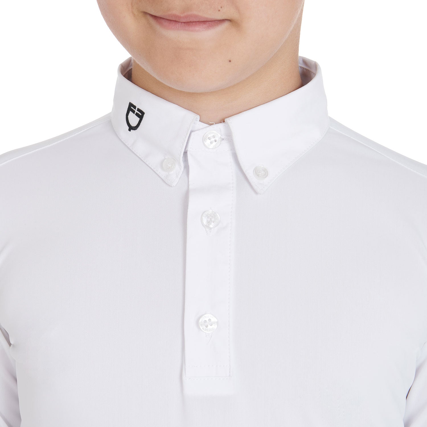 Equestro polo bambino manica lunga modello avetis - Colore WHITE