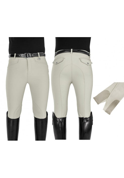 Pantalone equitazione da uomo aderente in tessuto tecnico equestro mod. luca