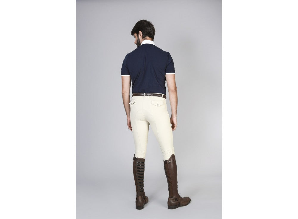 Pantalone equitazione da uomo aderente in tessuto tecnico equestro mod. luca