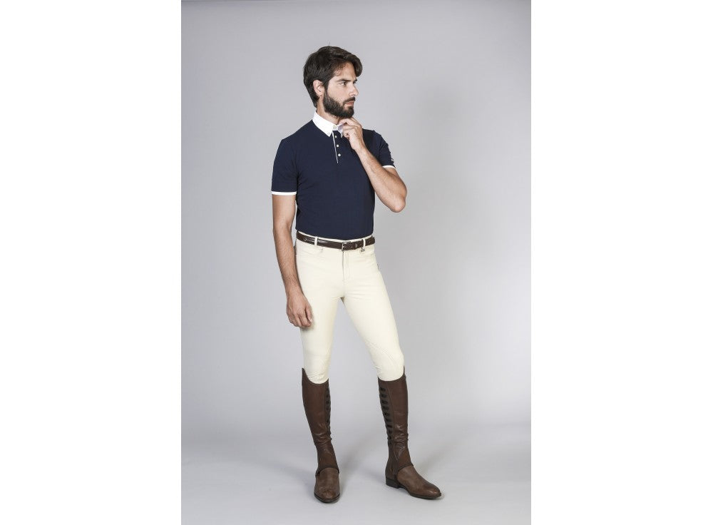 Pantalone equitazione da uomo aderente in tessuto tecnico equestro mod. luca