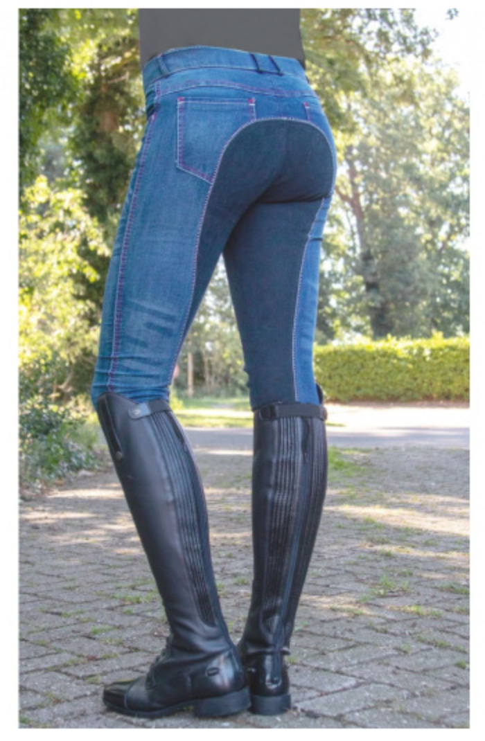 Pantaloni Jeans Western Denim da Donna Taglia Italiana