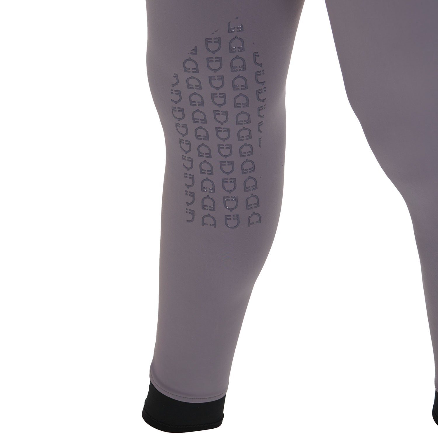 Pantaloni Uomo equitazione estivi slim in tessuto tecnico e grip al ginocchio