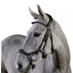 Testiera anatomica per cavallo monta inglese in pelle superiore Testa Di Moro, redini incluse